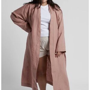 Parachute long pink linen robe NWOT